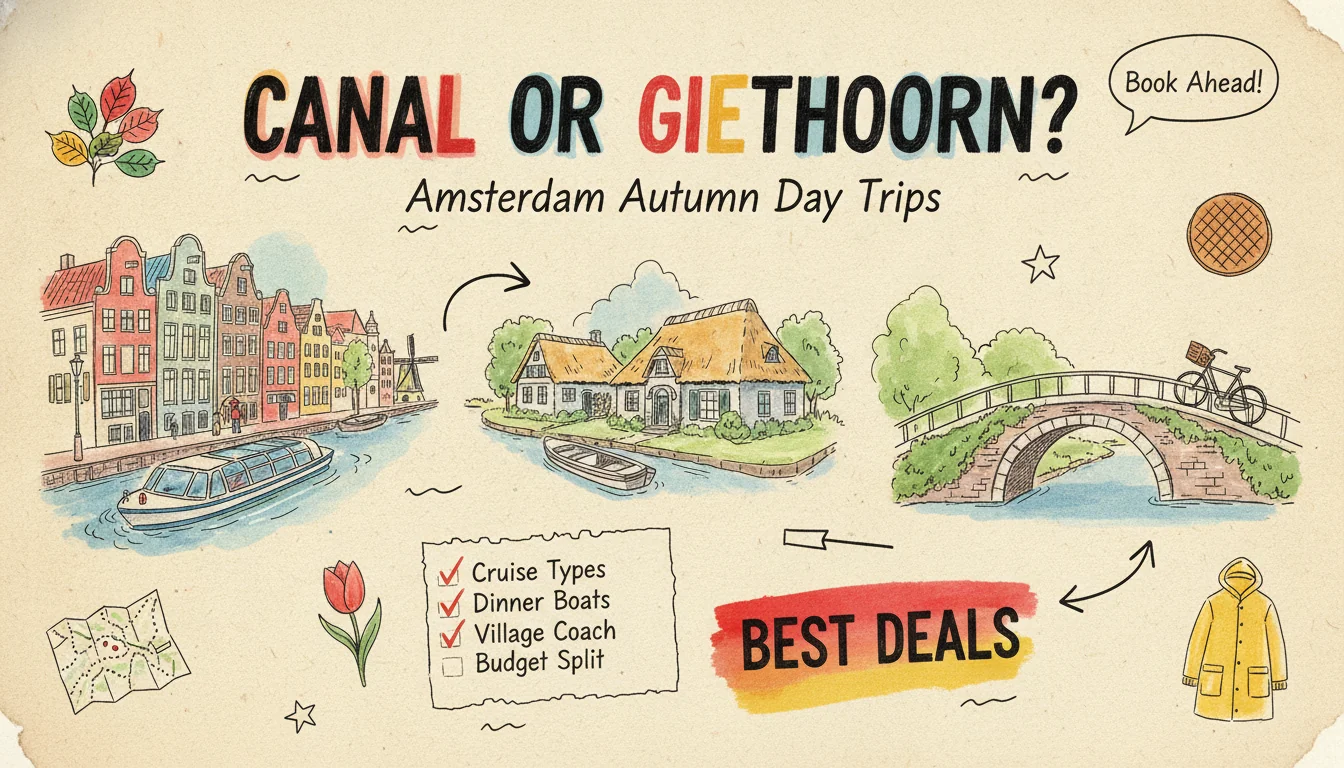 Amsterdam Canal Cruise or Giethoorn? What €13.50, €51 and €72 Buy in Autumn 2026