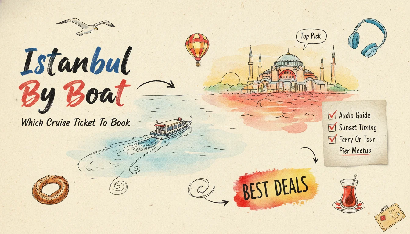 Banding 7 tiket cruise Bosphorus Istanbul: dua nama produk yang hampir serupa, bezanya bahasa panduan audio (2026)