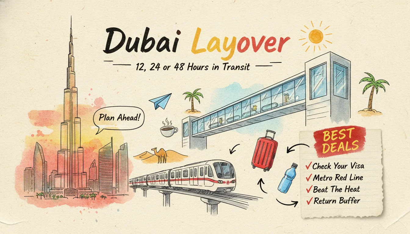 Dubai Layover Guide 2026: 12 Hours Is 6 in the City, 48 Needs a Visa