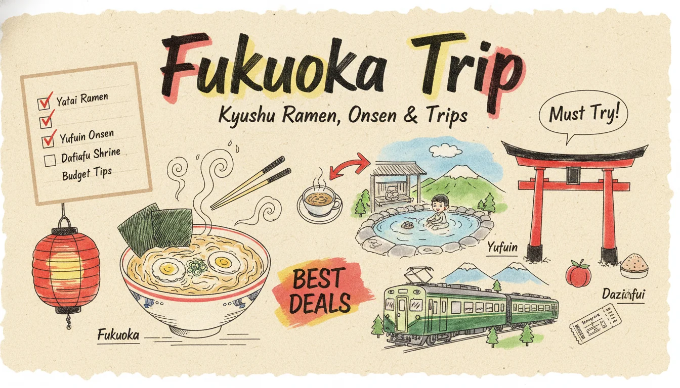 Panduan Fukuoka Kyushu 5 Hari｜Yatai, Ramen, Kereta Yufuin
