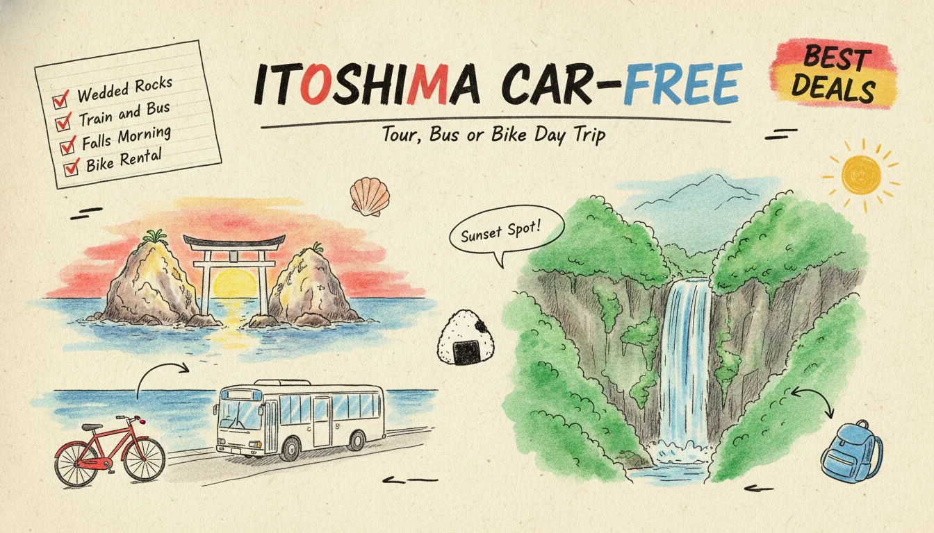 Itoshima Without a Car 2026: Tour, Bus or Bike from Fukuoka?