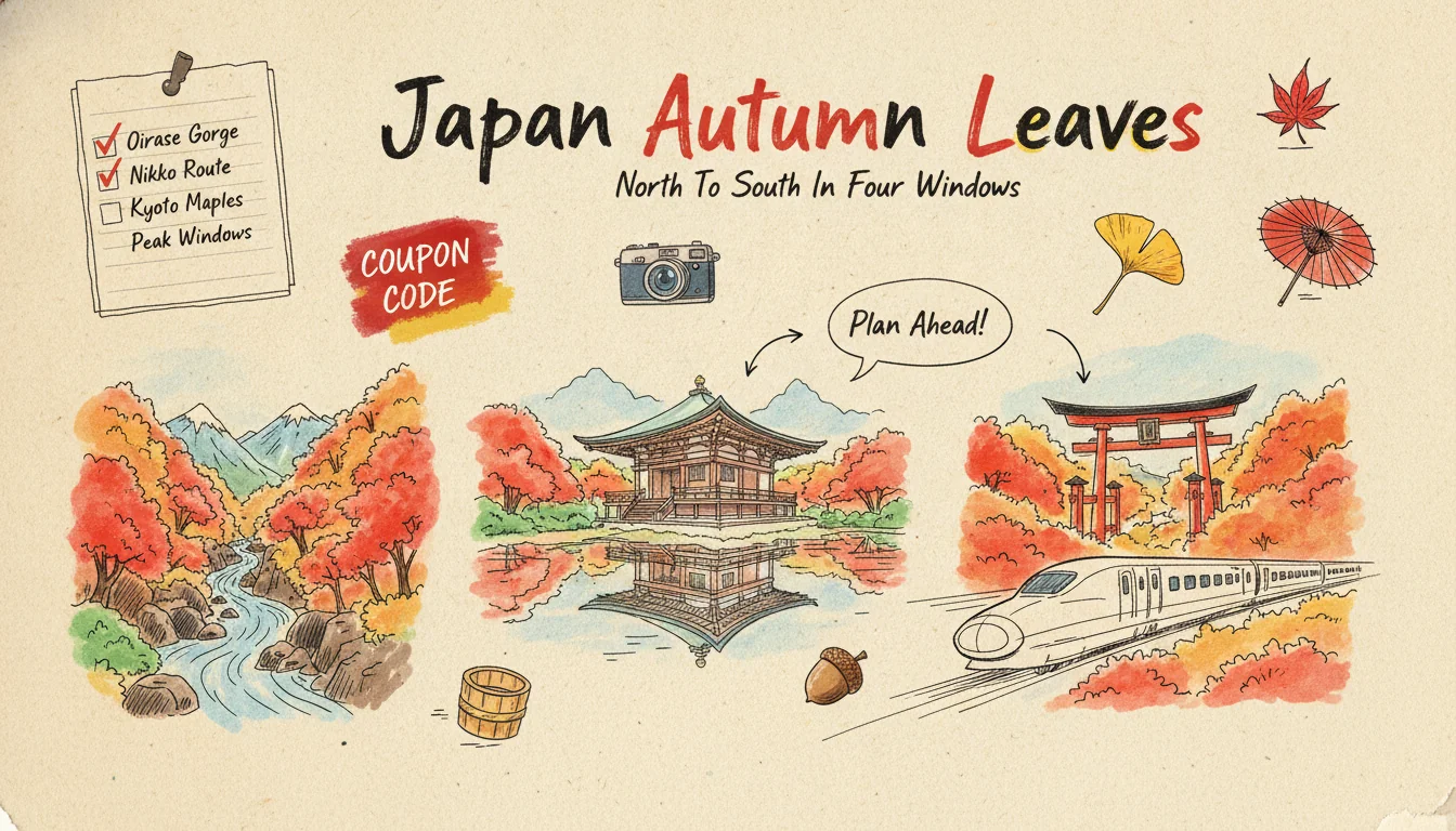 Berhenti tanya sama ada masih ada daun maple pada November: empat jalur masa musim luruh Jepun dari Tohoku ke Kansai (2026)