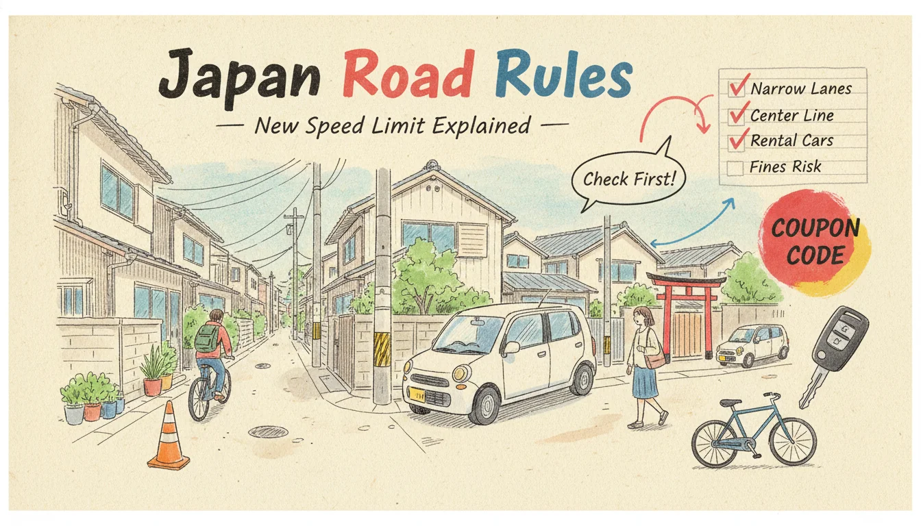 2026 日本生活道路新制上路：沒標誌的小路從 60 變 30，三個目視特徵判斷表