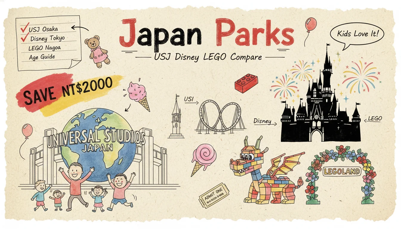 USJ vs Tokyo Disney vs LEGOLAND Japan 2026: Which Theme Park Is Best for Your Kids?