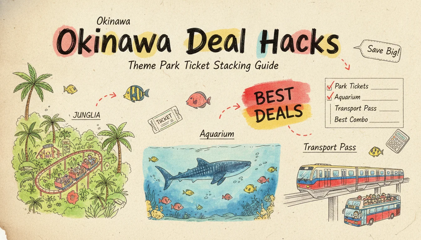 Okinawa Summer 2026 Ticket Cost Breakdown: JUNGLIA + Aquarium + Transit across three platforms