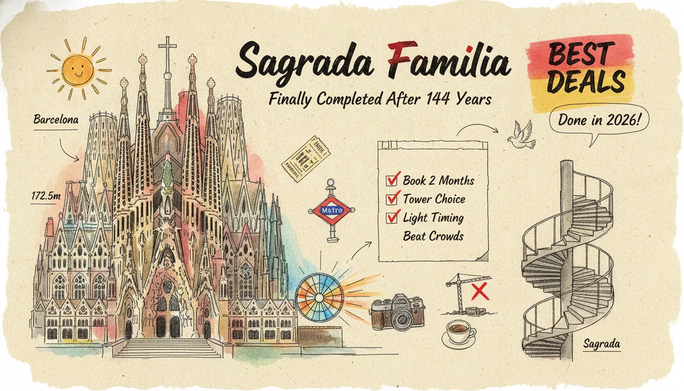 Sagrada Familia 2026: Menara Utama Siap Lepas 144 Tahun, Panduan Lama Perlu Dikemas Kini