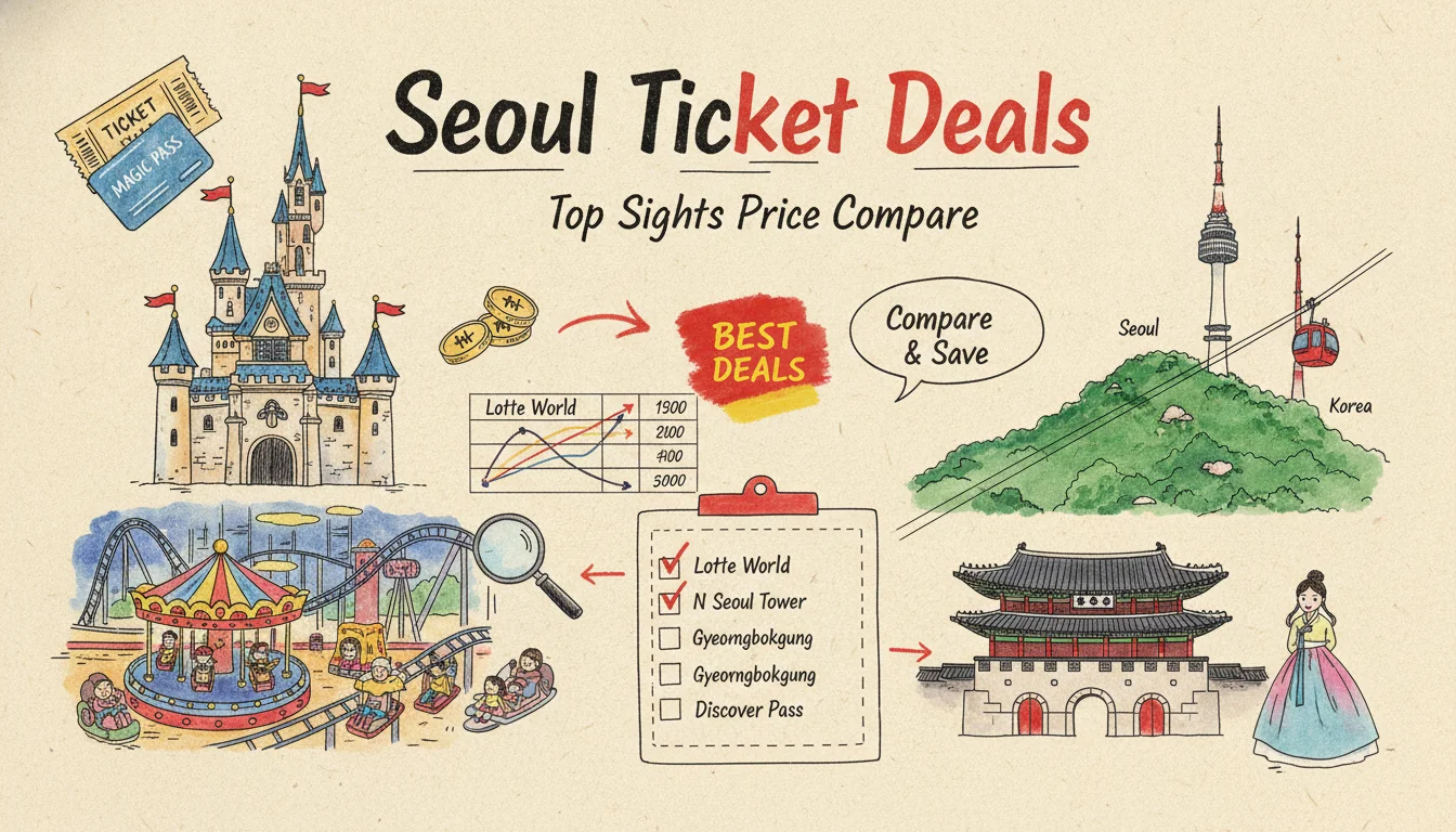 서울 인기 명소 5곳 입장권, Klook·KKday·Trip.com 어디가 제일 쌀까 (2026)