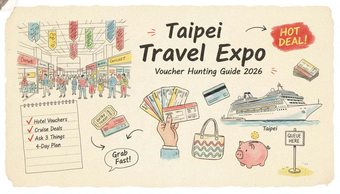 Tiket NT$150 (Rp120.000) buat 4 hari: strategi berburu voucher Taipei Summer Travel Fair, paket hotel Regent NT$3.000 dan kapal pesiar NT$10 biar balik modal (2026)