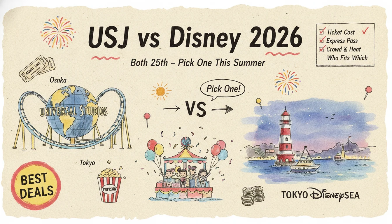 2026 暑假雙 25 週年對決：大阪環球影城 vs 東京迪士尼海洋，只夠衝一個點揀