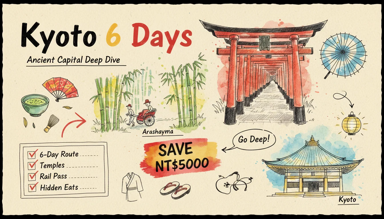 Panduan Kyoto 2026: 6 Hari 5 Malam Kuil, Makanan, JR Pass